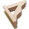 Ekena Millwork 6-in W x 20-in D x 20-in H Funston Slat Rough Cedar Woodgrain TimberThane Outlooker, Primed Tan OUTUR060X20X20FST24RCPR - alternate 4